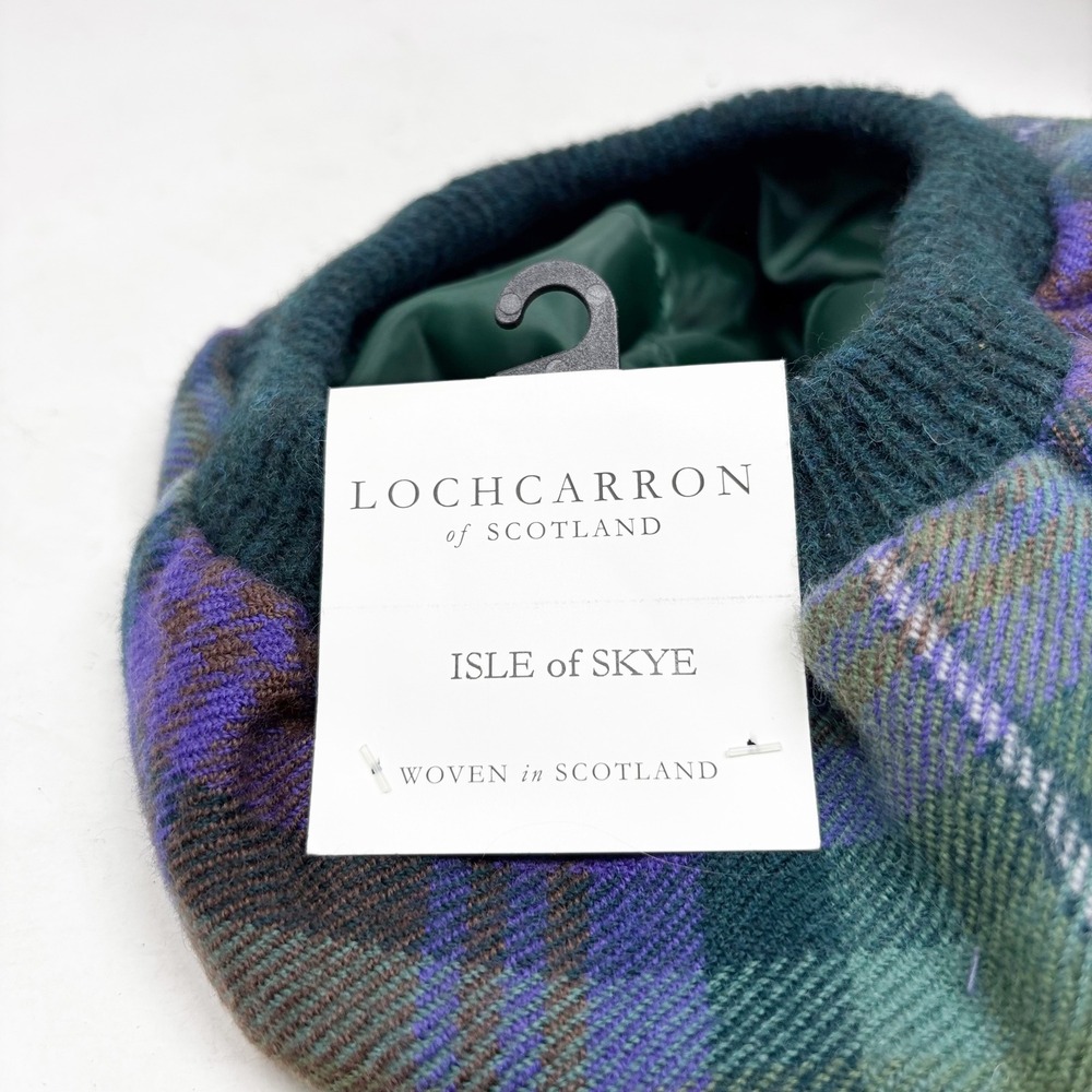 Lochcarron of Scotland Isle of Skye Tartan Wool Tam O Shanter Beret Hat NWT - Picture 4 of 7